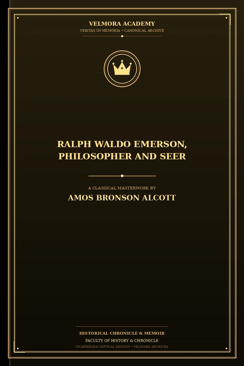 Cover of Ralph Waldo Emerson, philosopher and seer