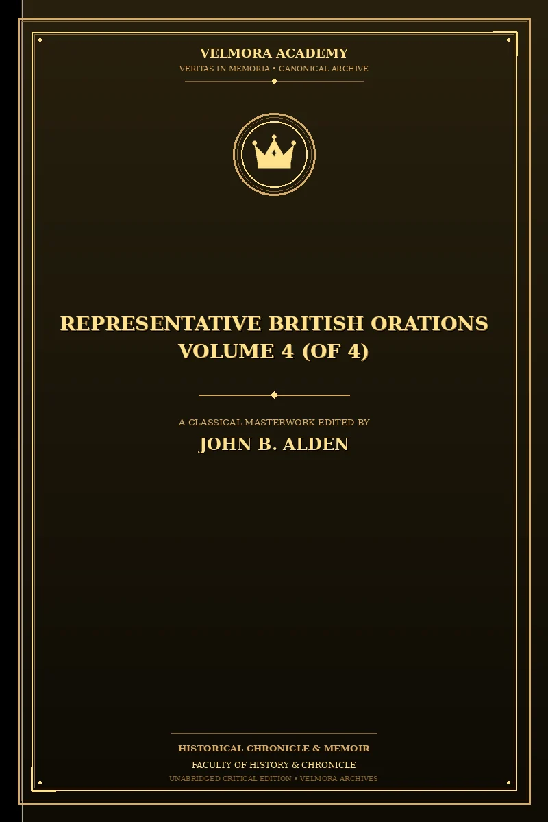 Representative British Orations Volume 4 (of 4)