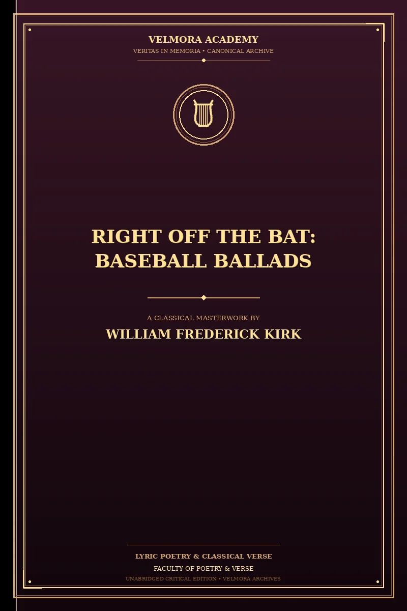 Cover of Right Off the Bat: Baseball Ballads
