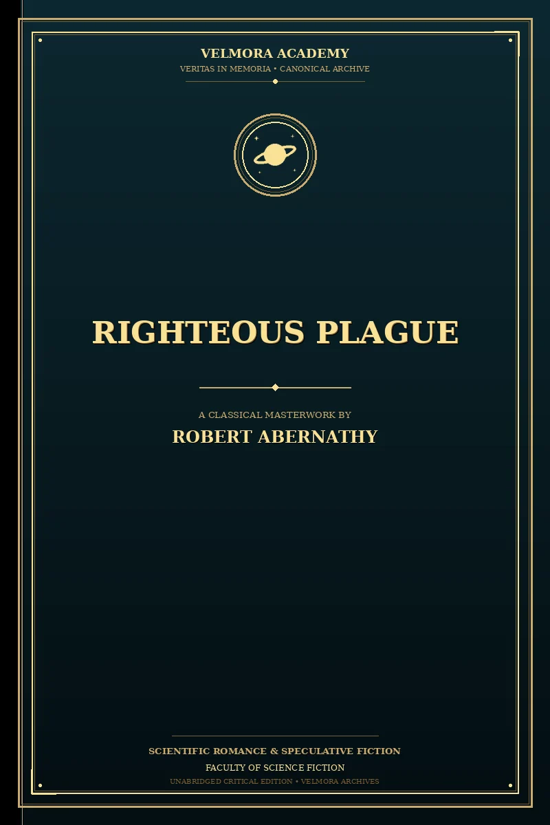 Cover of Righteous plague