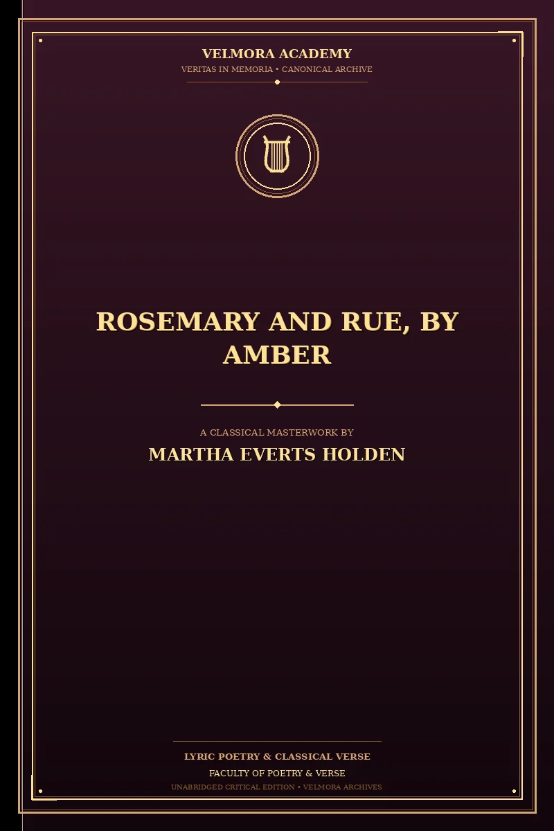 Rosemary and Rue, by Amber