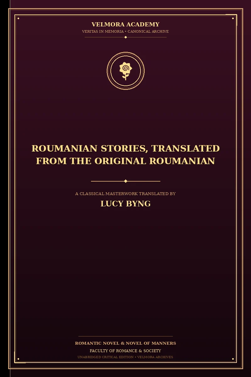 Cover of Roumanian Stories, Translated from the Original Roumanian