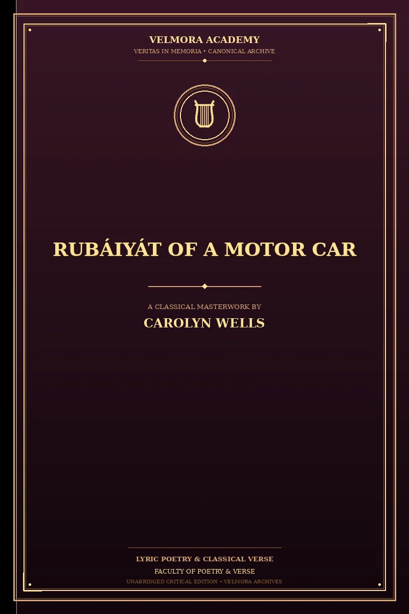 Rubáiyát of a Motor Car