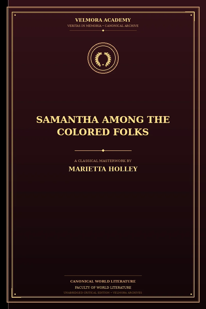 Cover of Samantha Among the Colored Folks