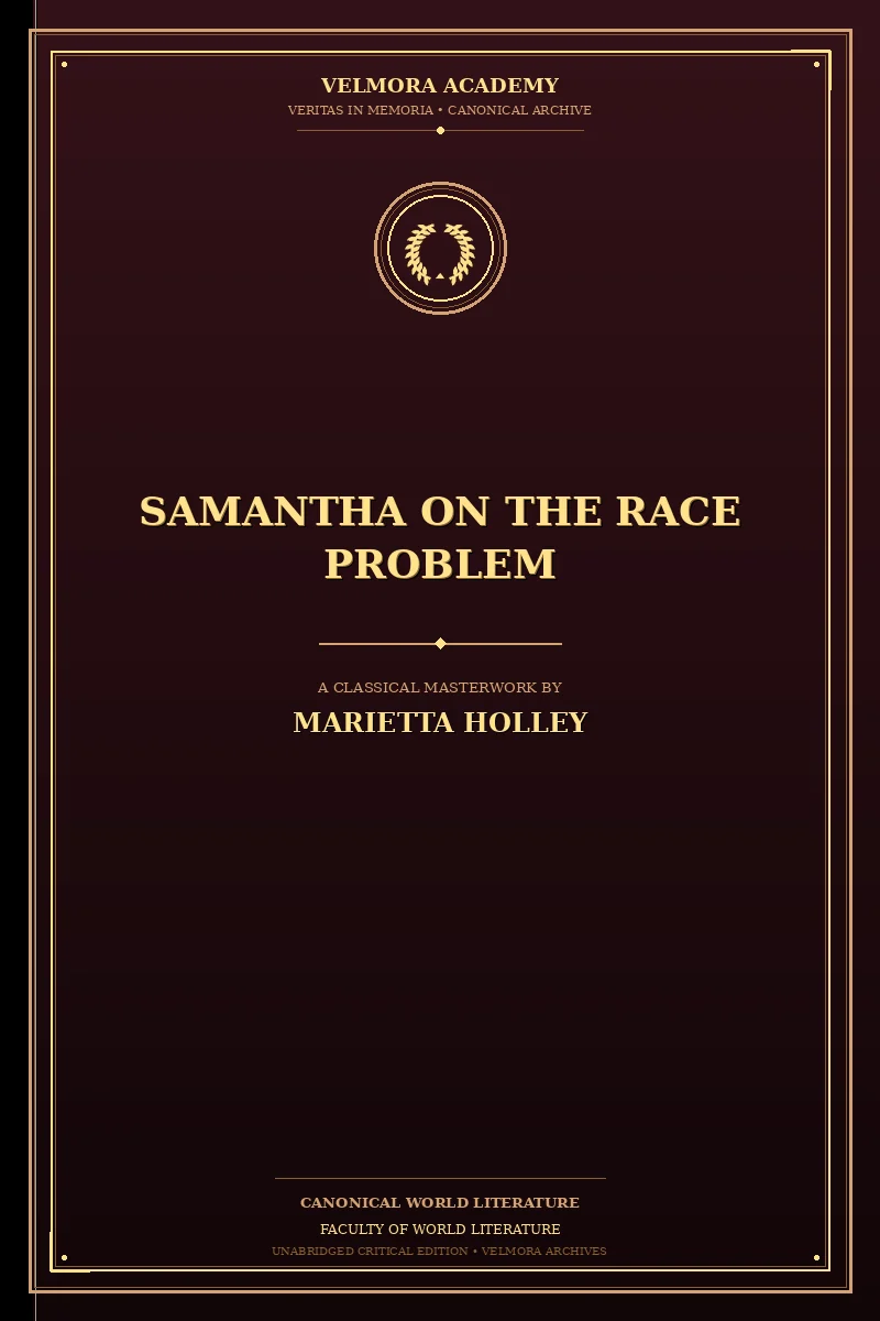 Cover of Samantha on the Race Problem