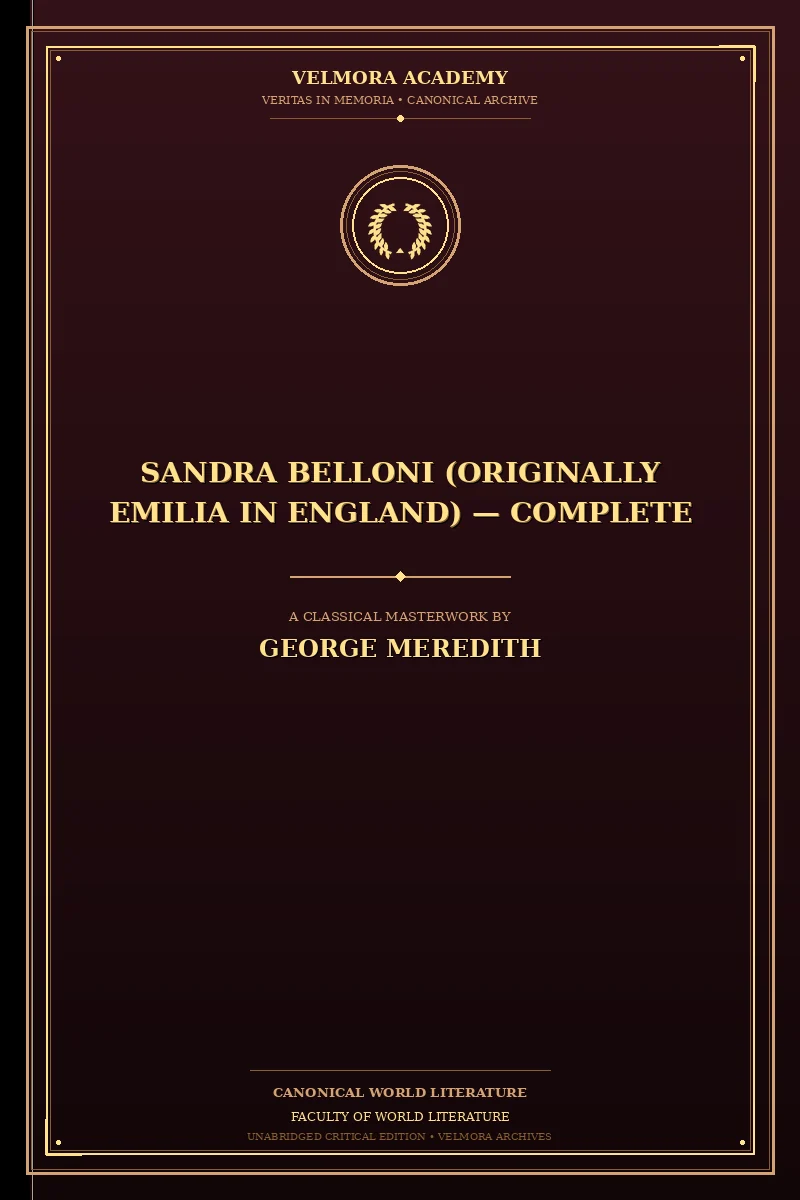 Cover of Sandra Belloni (Originally Emilia in England) — Complete