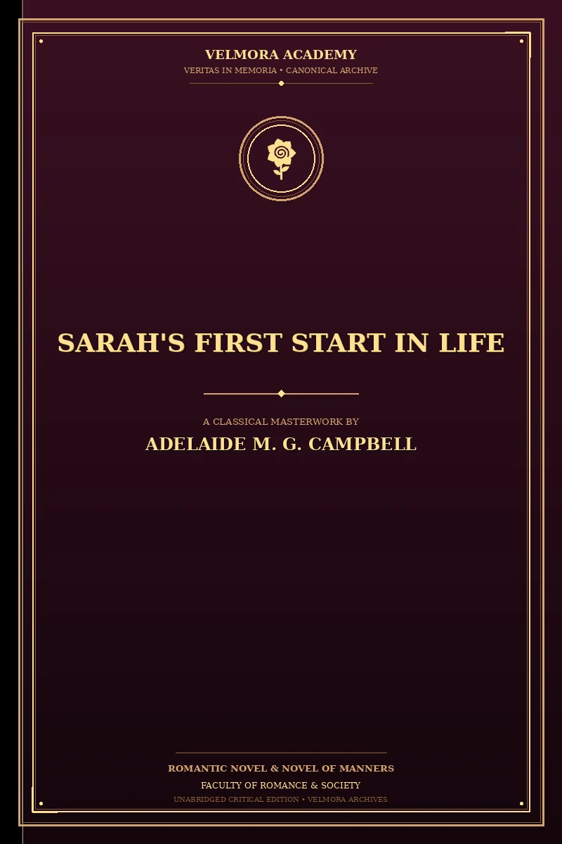 Cover of Sarah's First Start in Life
