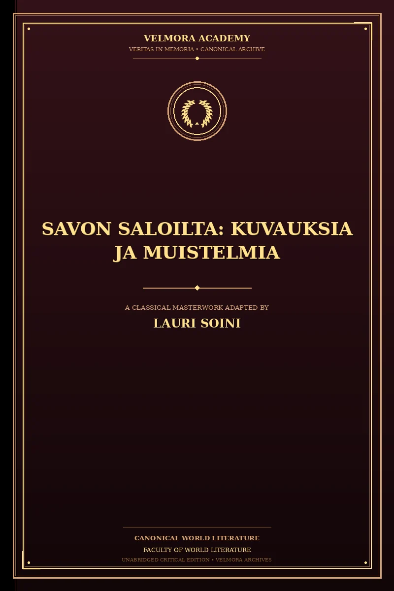 Savon Saloilta: Kuvauksia Ja Muistelmia