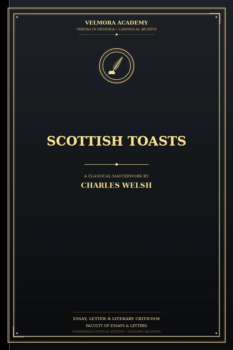 Cover of Scottish toasts