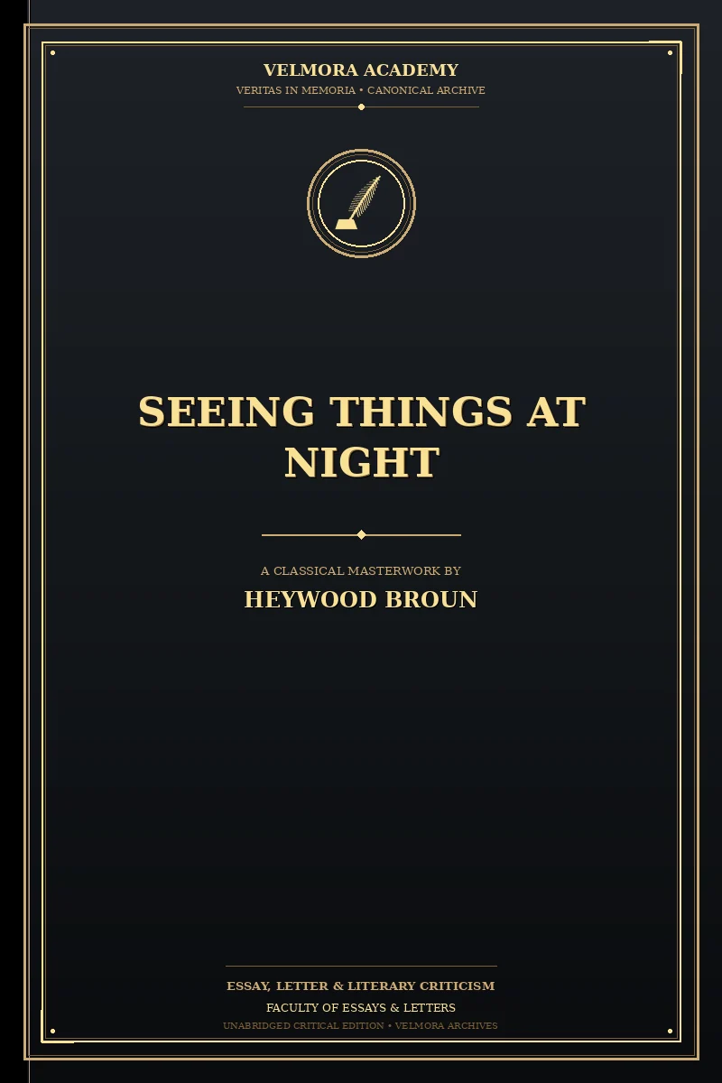 Cover of Seeing Things at Night