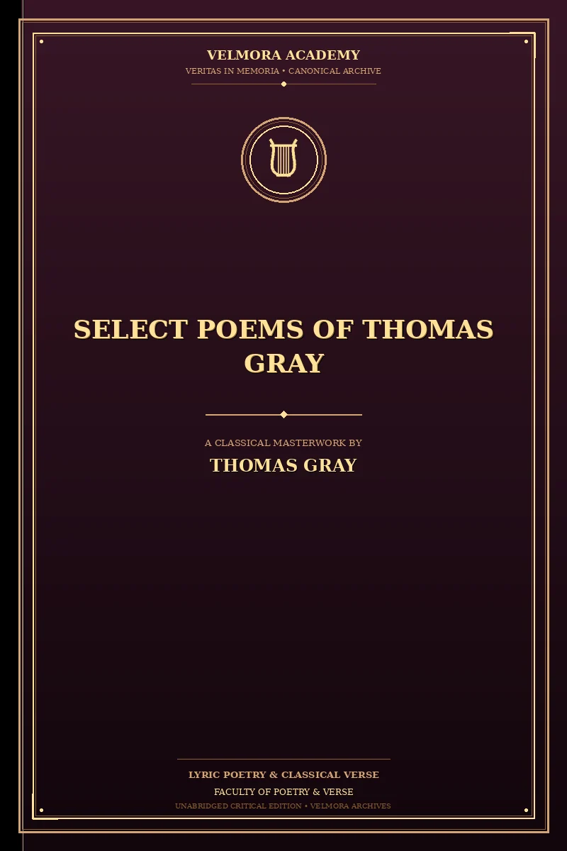 Cover of Select Poems of Thomas Gray
