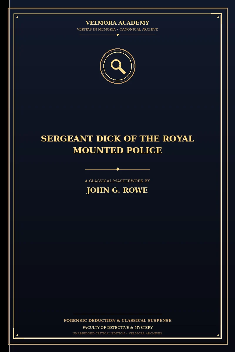 Sergeant Dick of the Royal Mounted Police