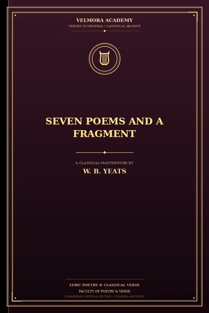 Cover of Seven Poems and a Fragment