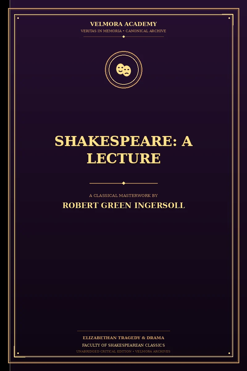 Cover of Shakespeare: A Lecture