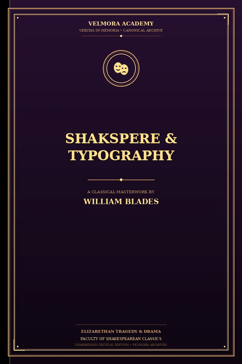 Cover of Shakspere & Typography