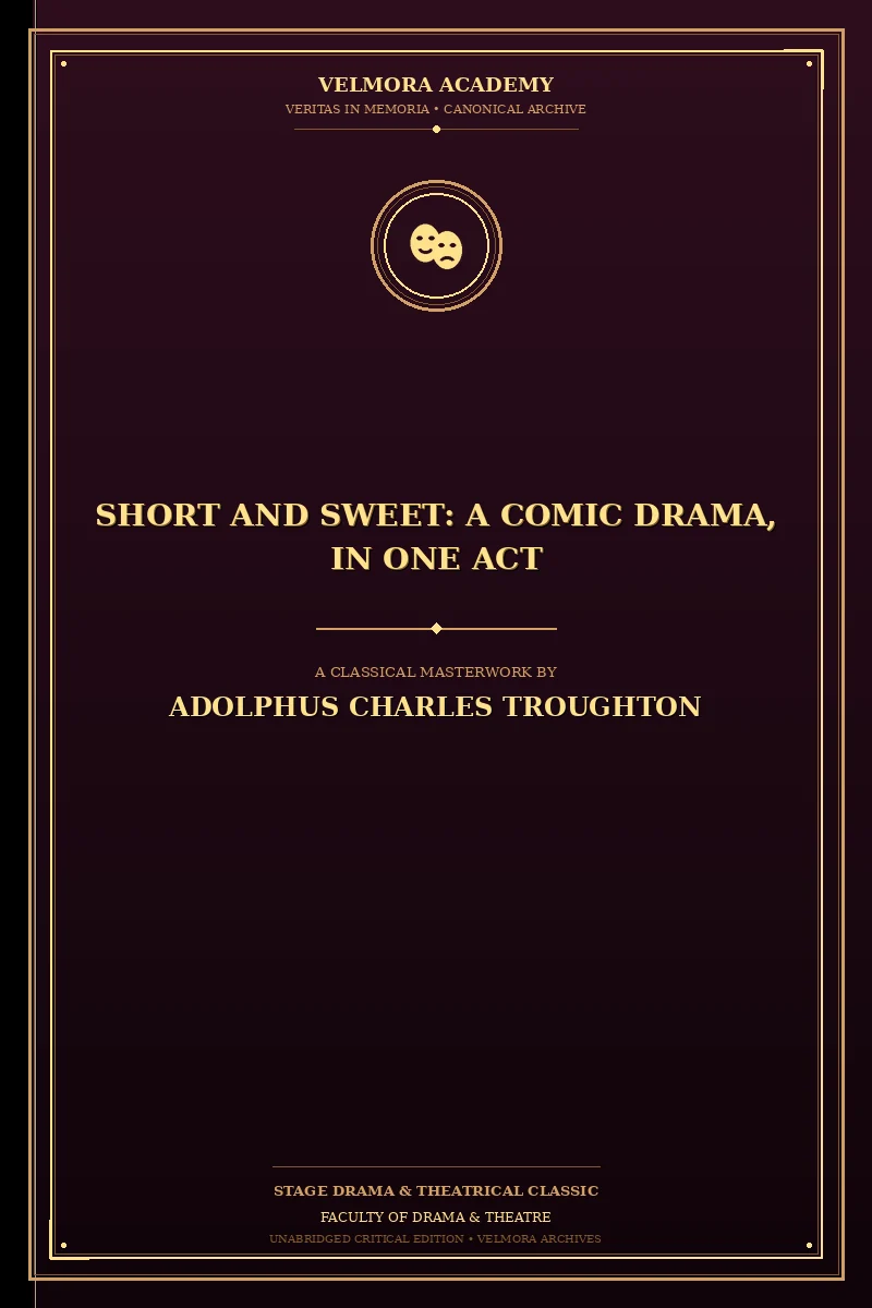 Cover of Short and Sweet: A Comic Drama, in One Act