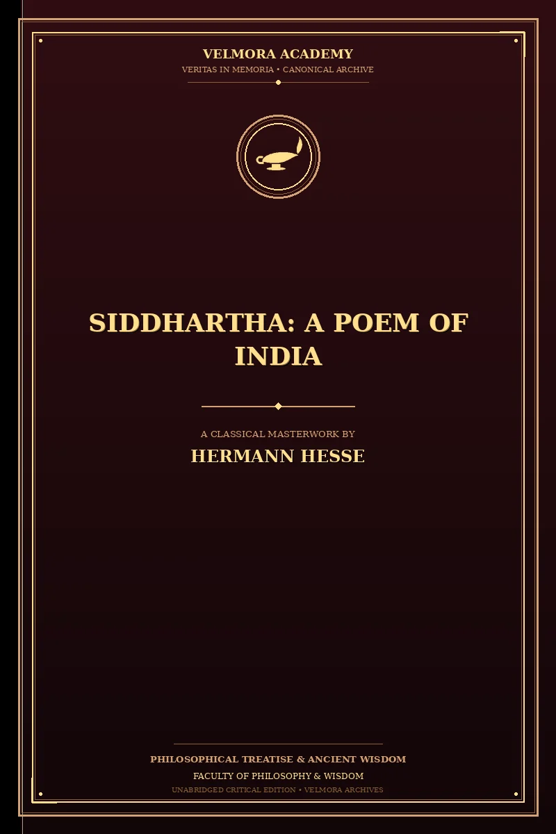 Siddhartha: A Poem of India