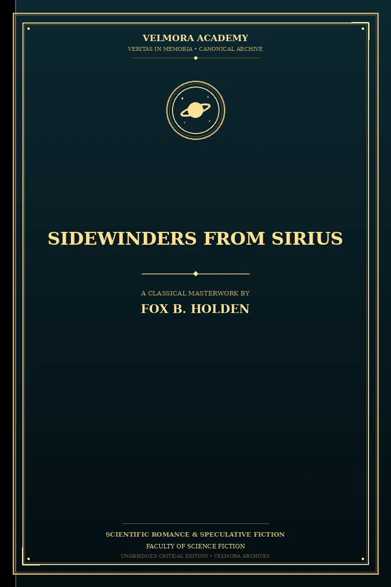 Cover of Sidewinders From Sirius