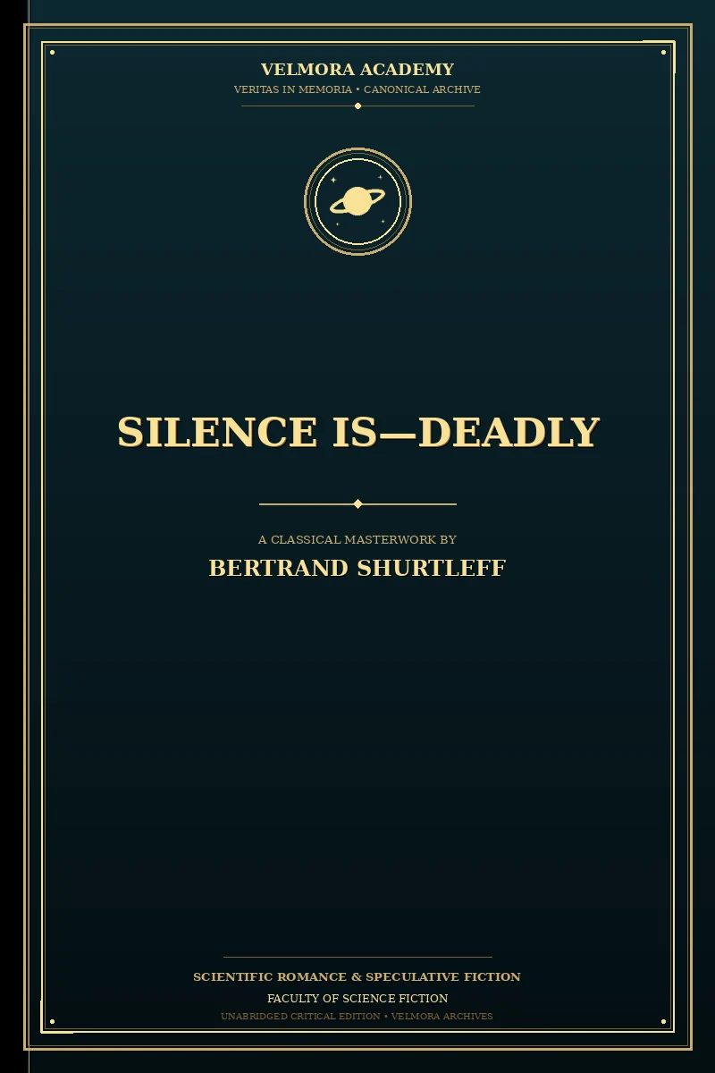 Cover of Silence is—Deadly
