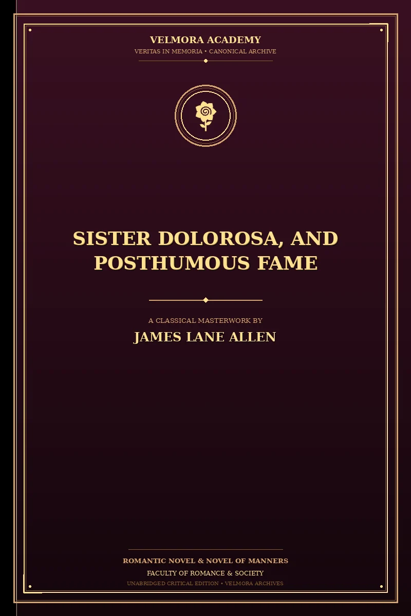 Sister Dolorosa, and Posthumous Fame