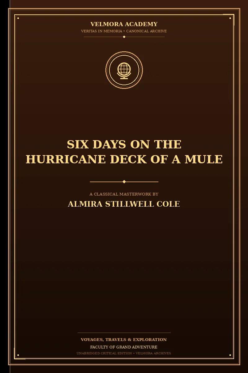 Cover of Six Days on the Hurricane Deck of a Mule