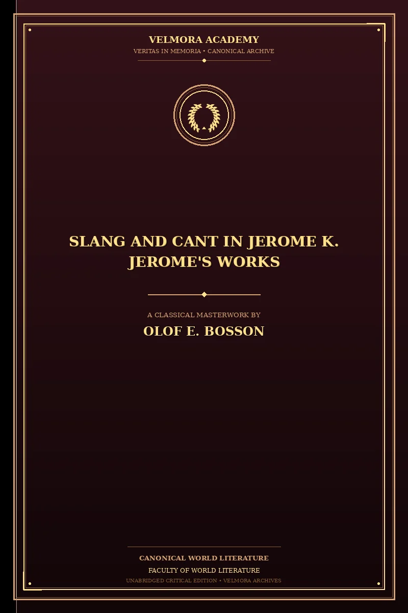 Cover of Slang and cant in Jerome K. Jerome's works