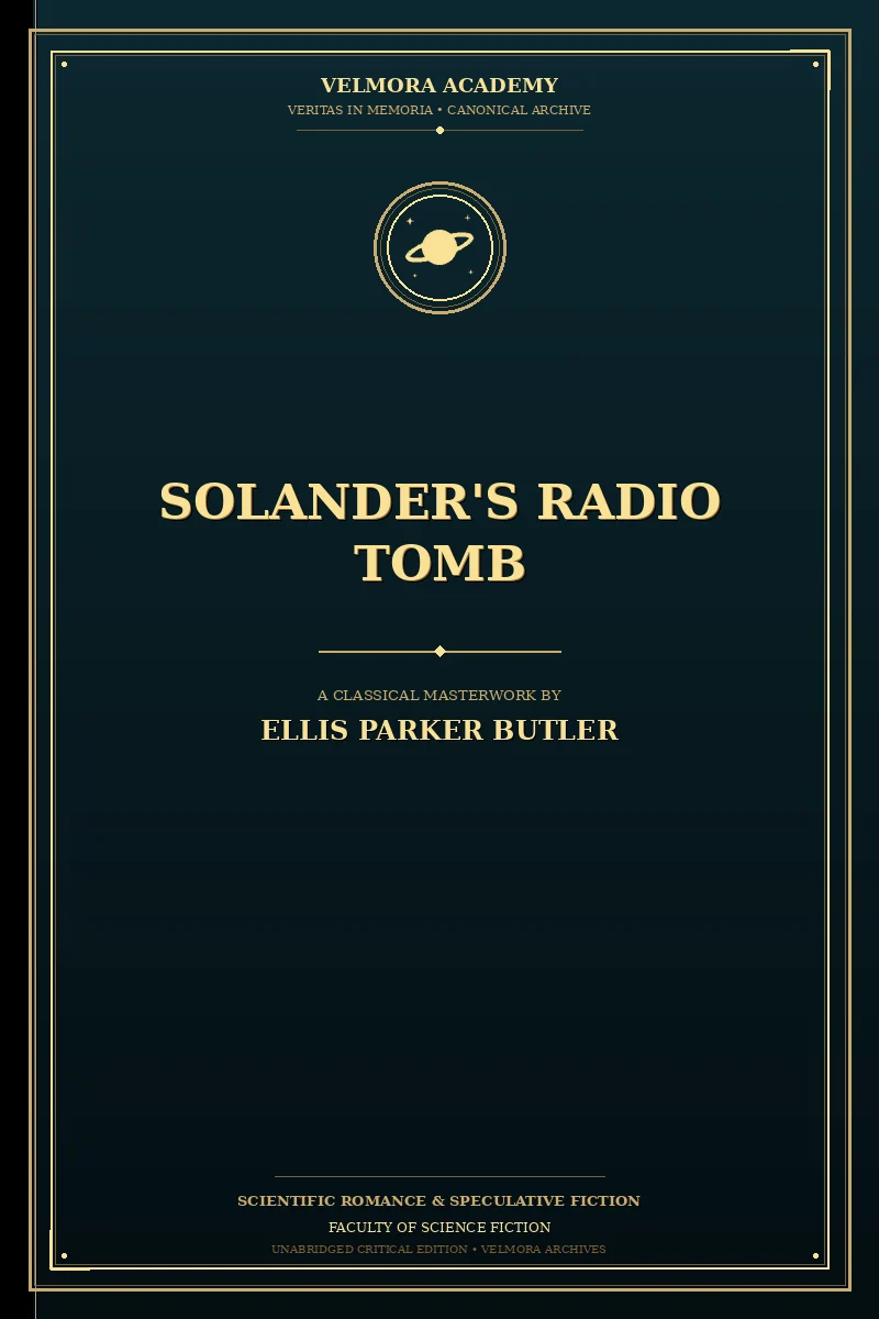 Cover of Solander's Radio Tomb