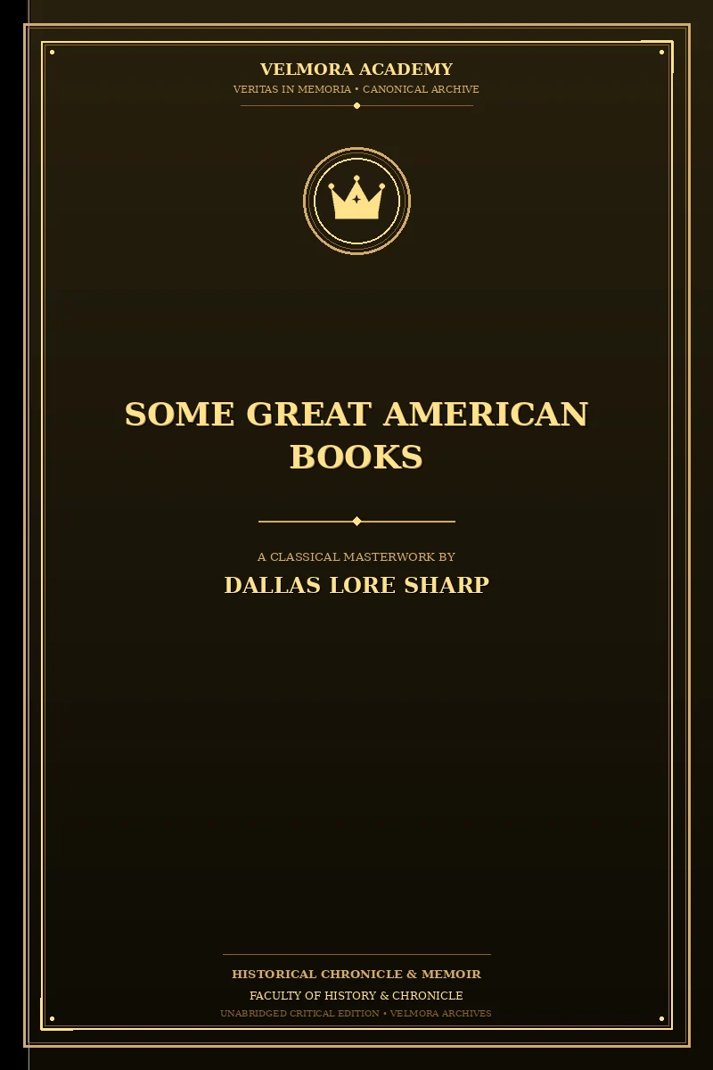 Cover of Some great American books