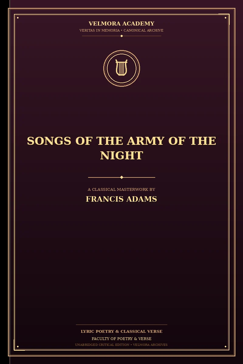 Cover of Songs of the Army of the Night