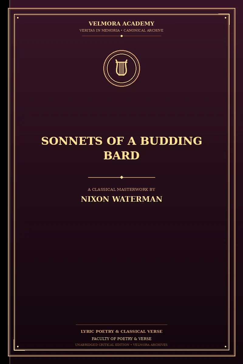 Cover of Sonnets of a Budding Bard
