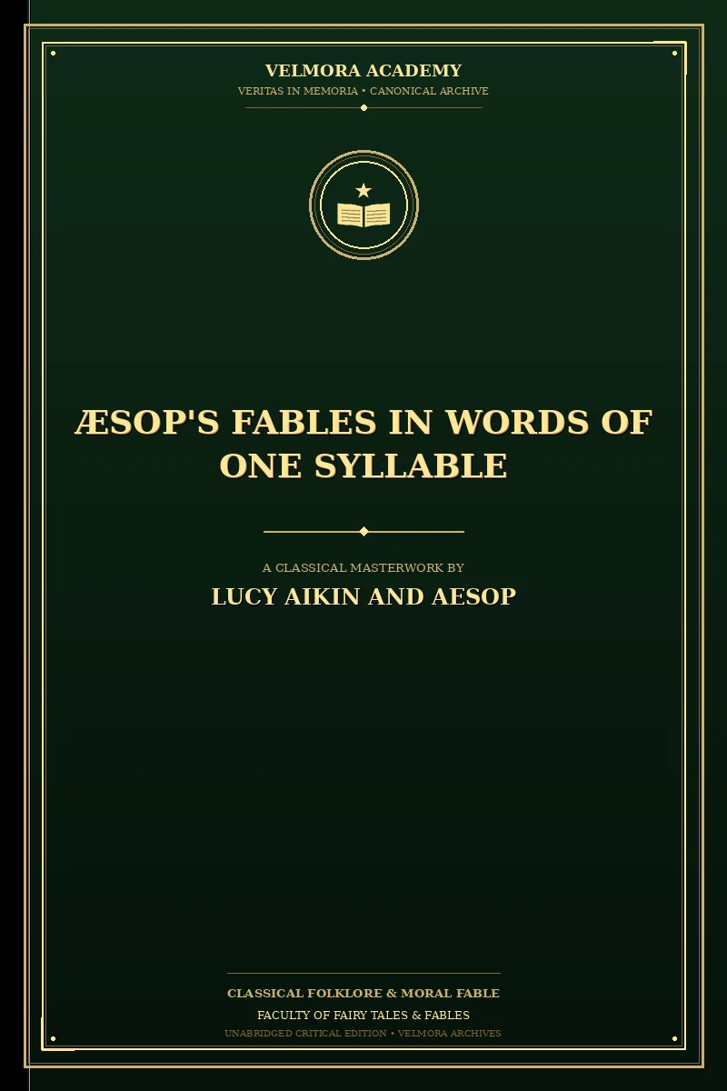 Cover of Æsop's fables in words of one syllable