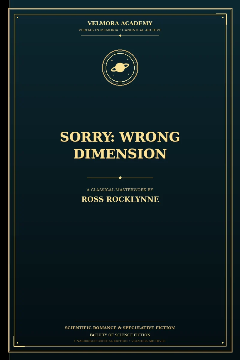 Cover of Sorry: Wrong Dimension