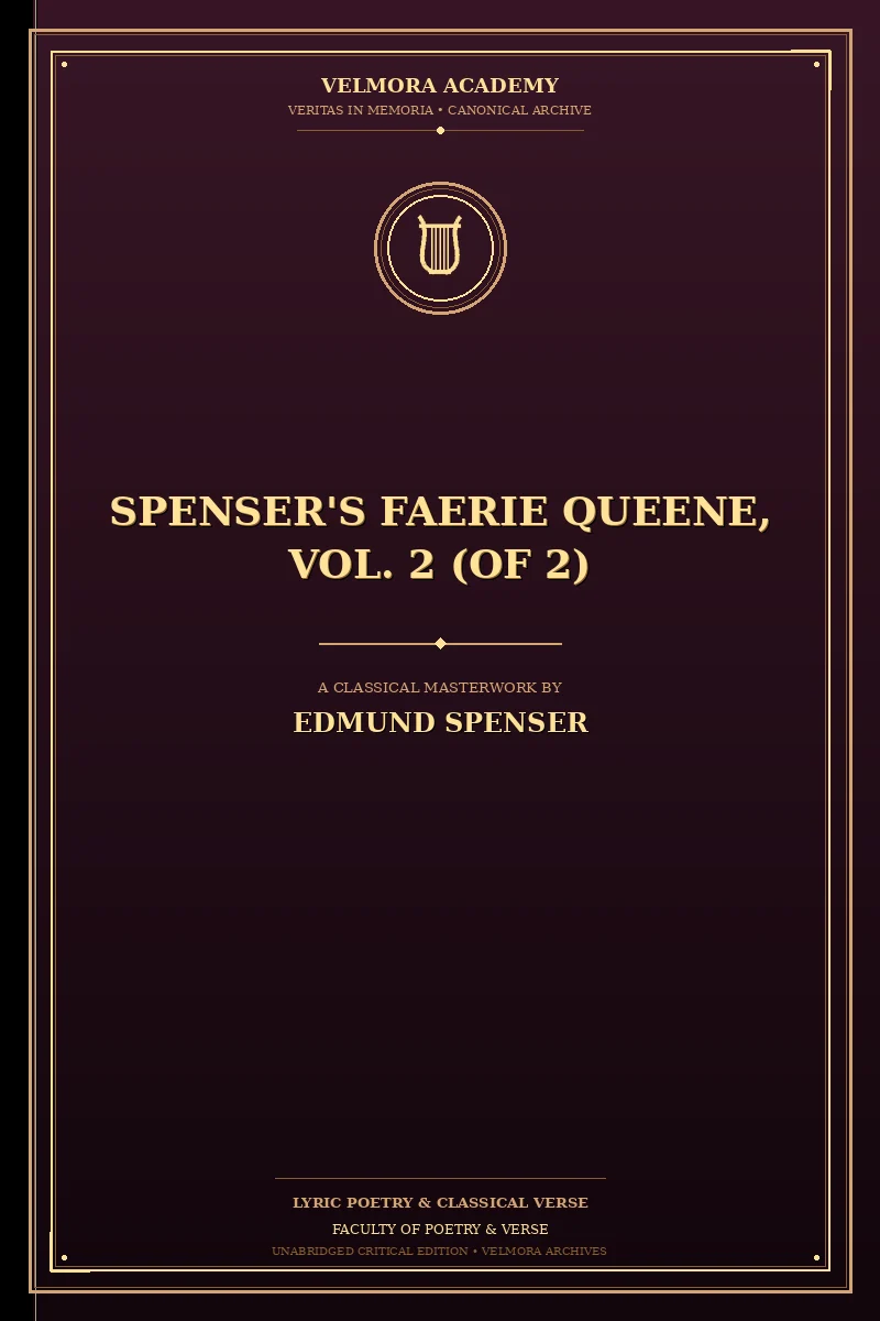 Cover of Spenser's Faerie Queene, Vol. 2 (of 2)