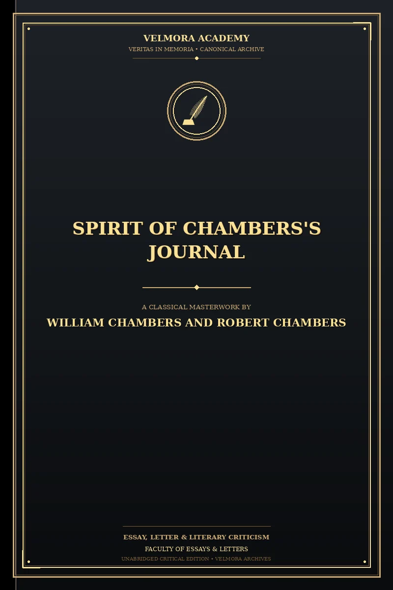 Cover of Spirit of Chambers's Journal