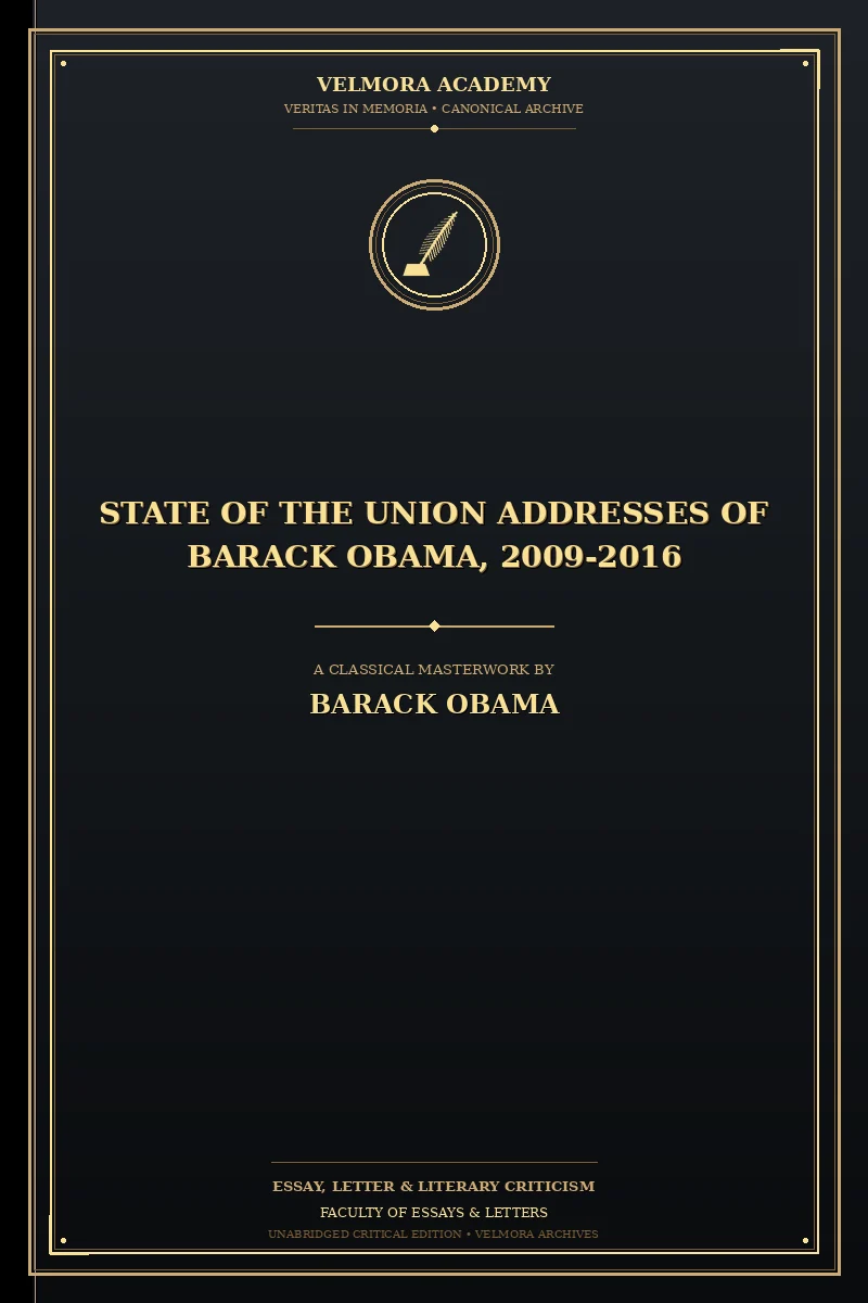 Cover of State of the Union Addresses of Barack Obama, 2009-2016