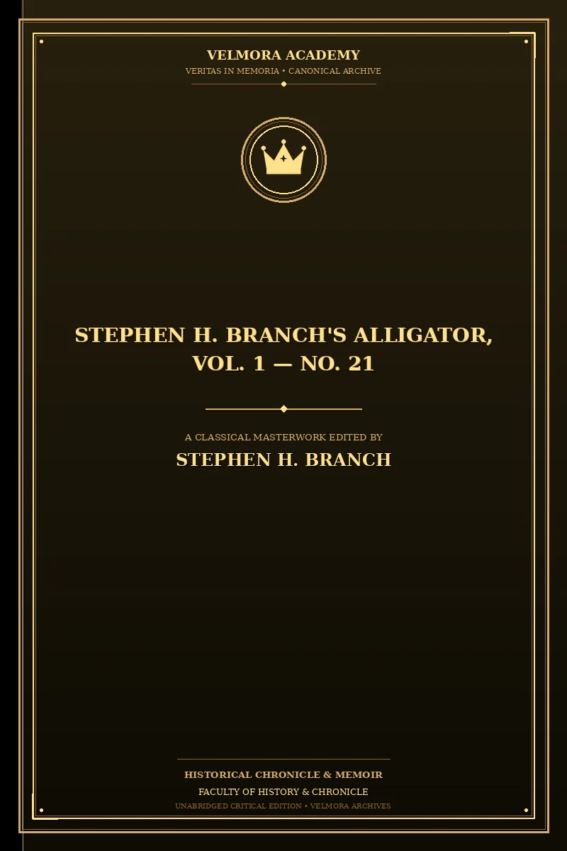 Cover of Stephen H. Branch's Alligator, Vol. 1 — No. 21