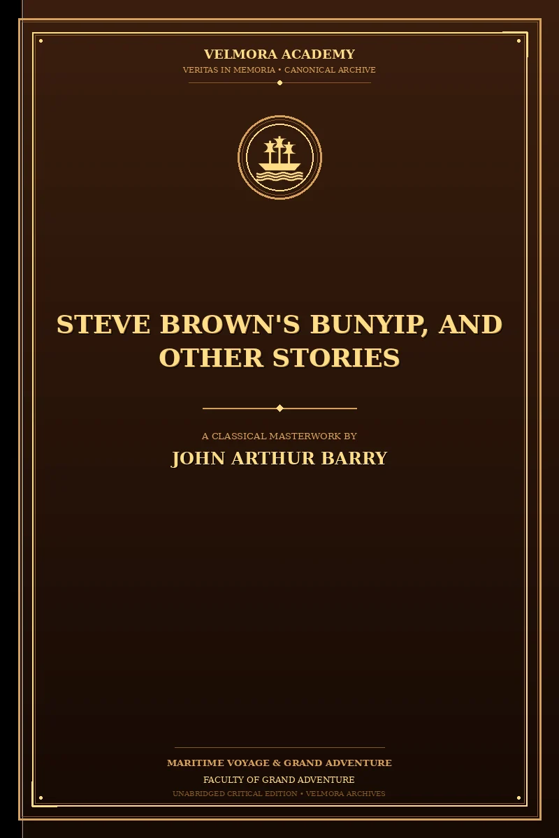 Cover of Steve Brown's Bunyip, and Other Stories