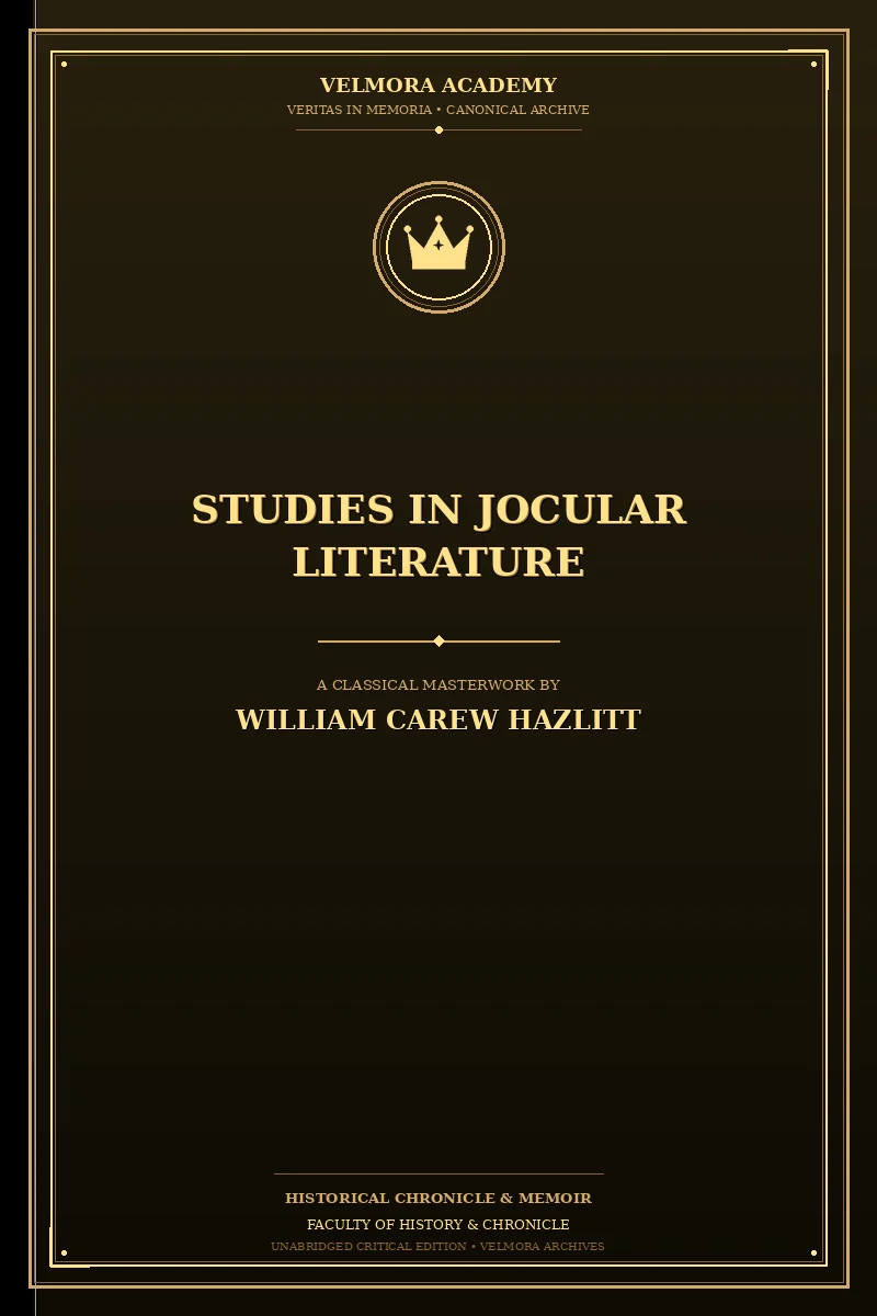 Studies in jocular literature