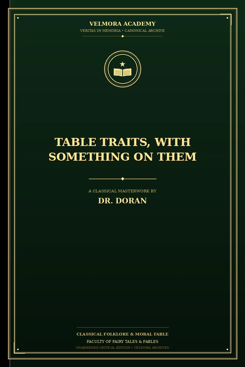 Table traits, with something on them