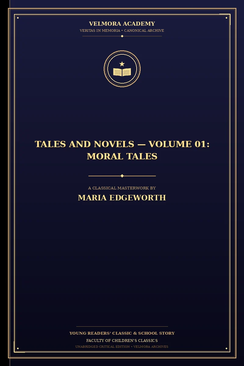 Cover of Tales and Novels — Volume 01: Moral Tales
