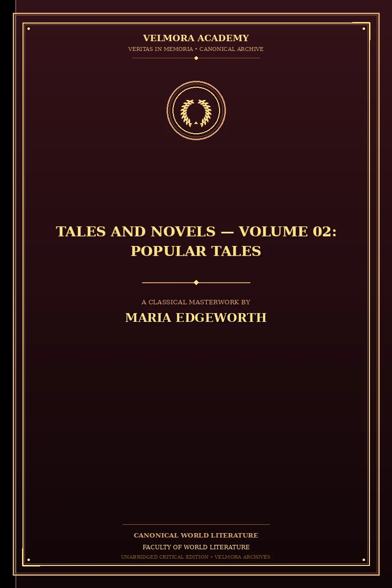 Cover of Tales and Novels — Volume 02: Popular Tales