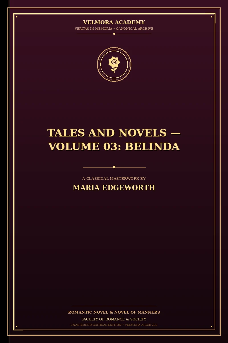 Cover of Tales and Novels — Volume 03: Belinda