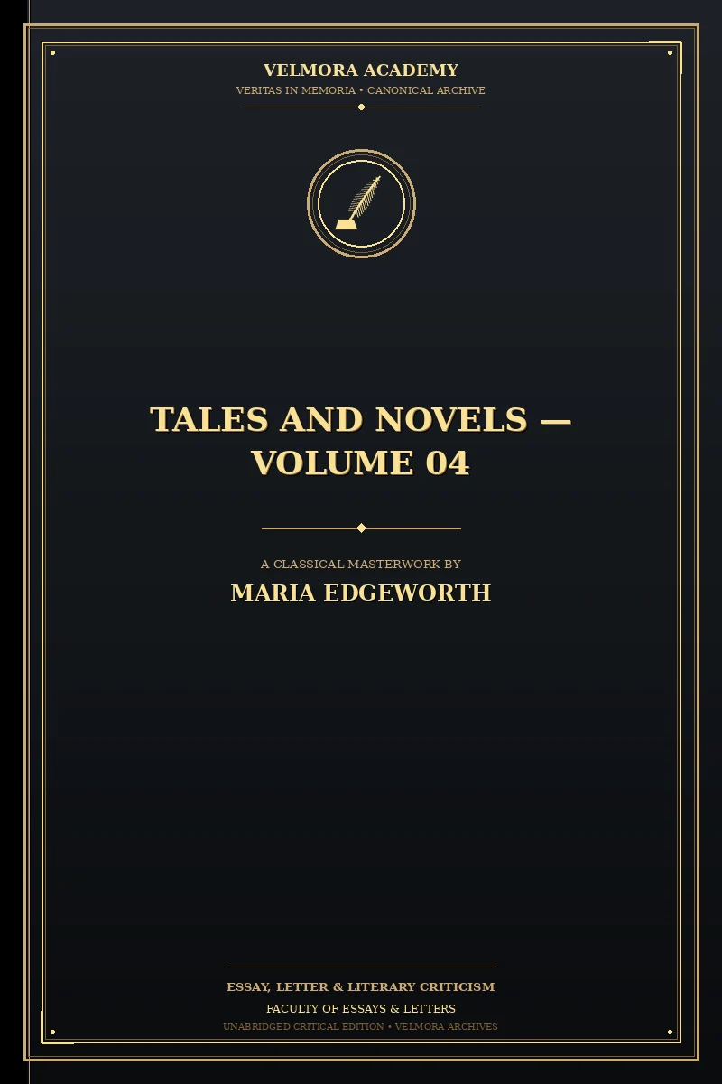 Cover of Tales and Novels — Volume 04