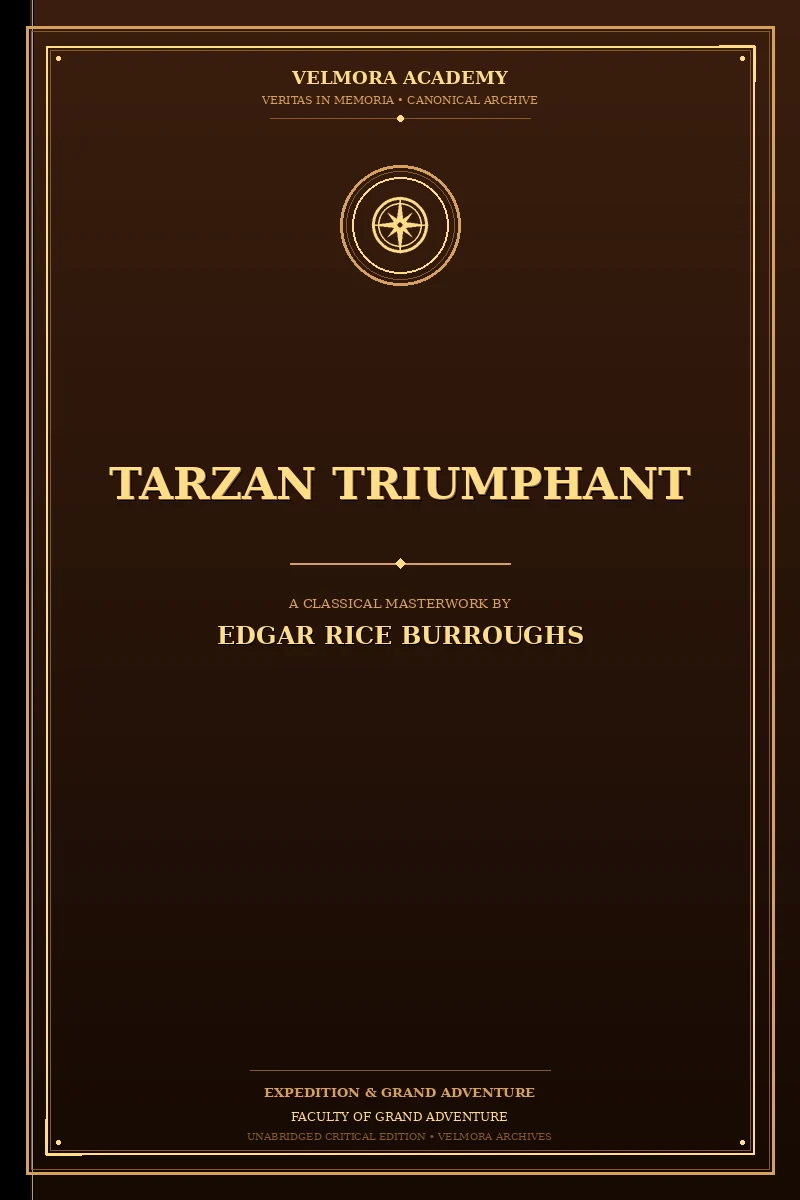 Cover of Tarzan triumphant