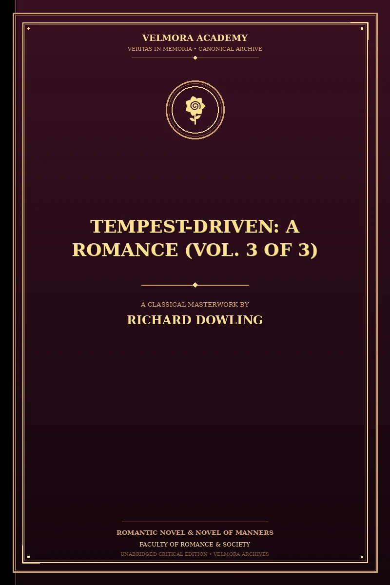 Cover of Tempest-Driven: A Romance (Vol. 3 of 3)