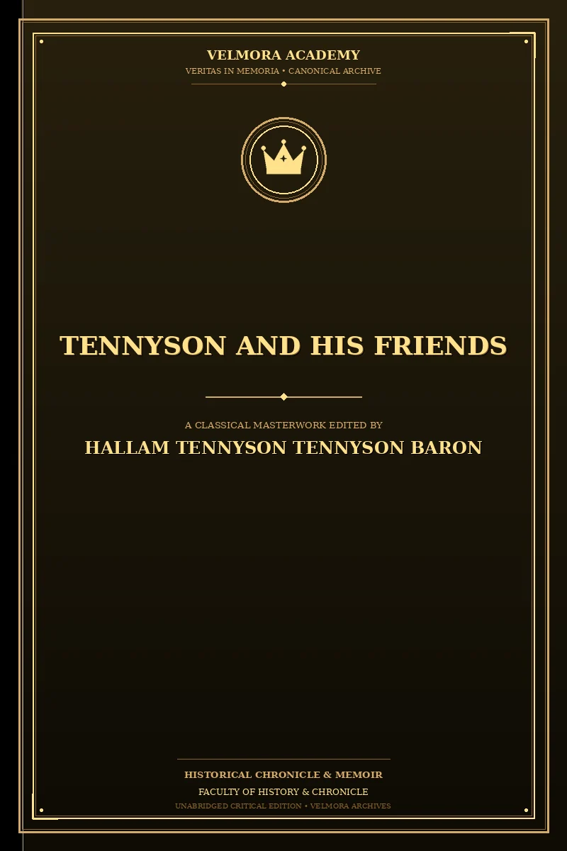 Cover of Tennyson and His Friends