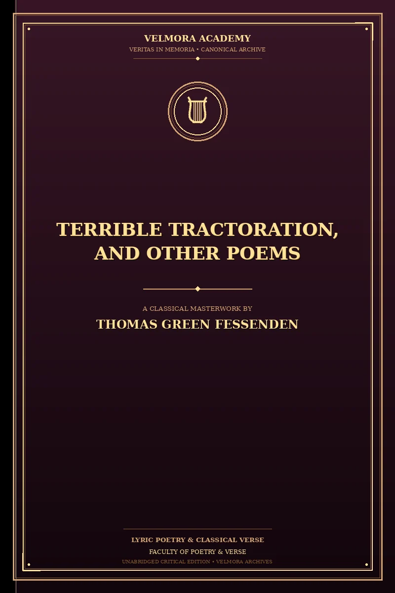 Cover of Terrible Tractoration, and Other Poems