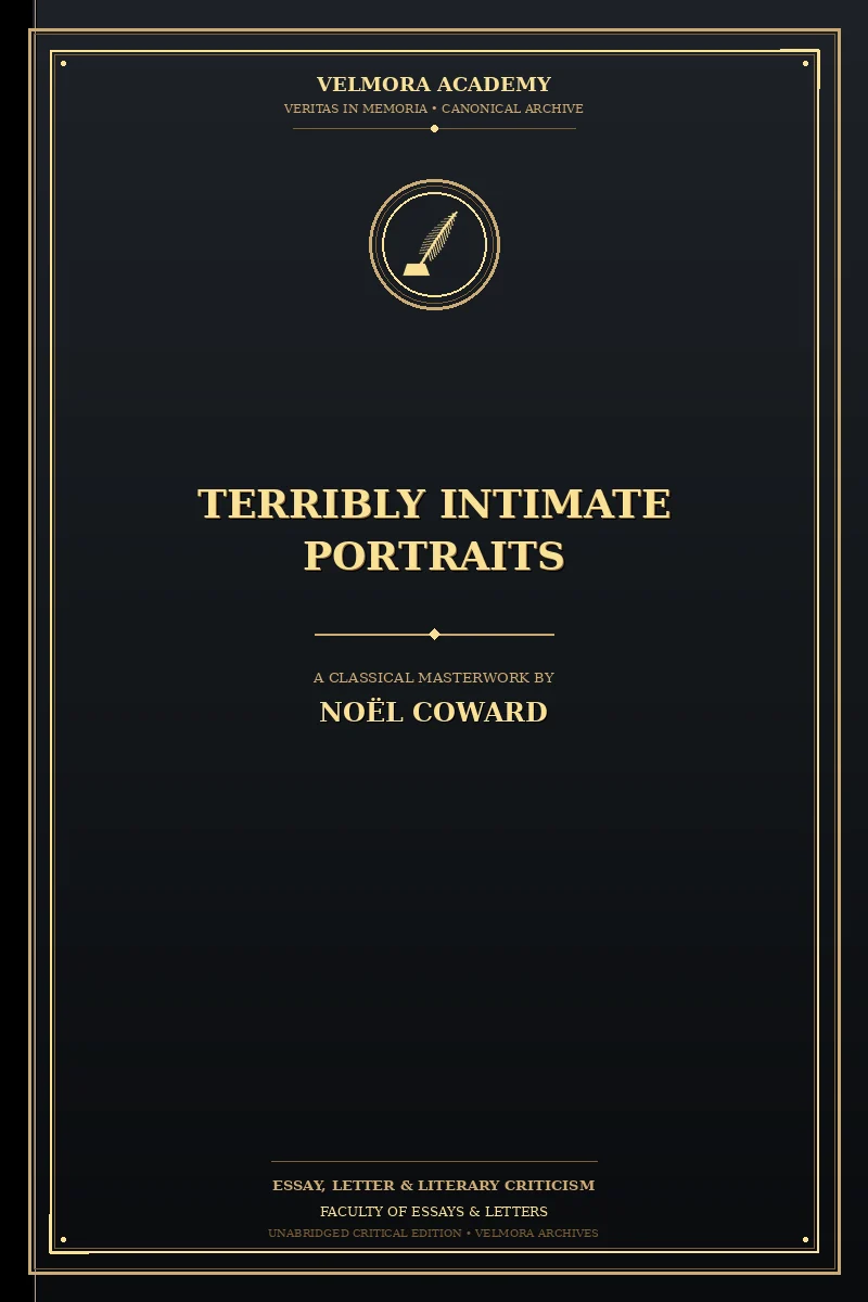 Cover of Terribly Intimate Portraits