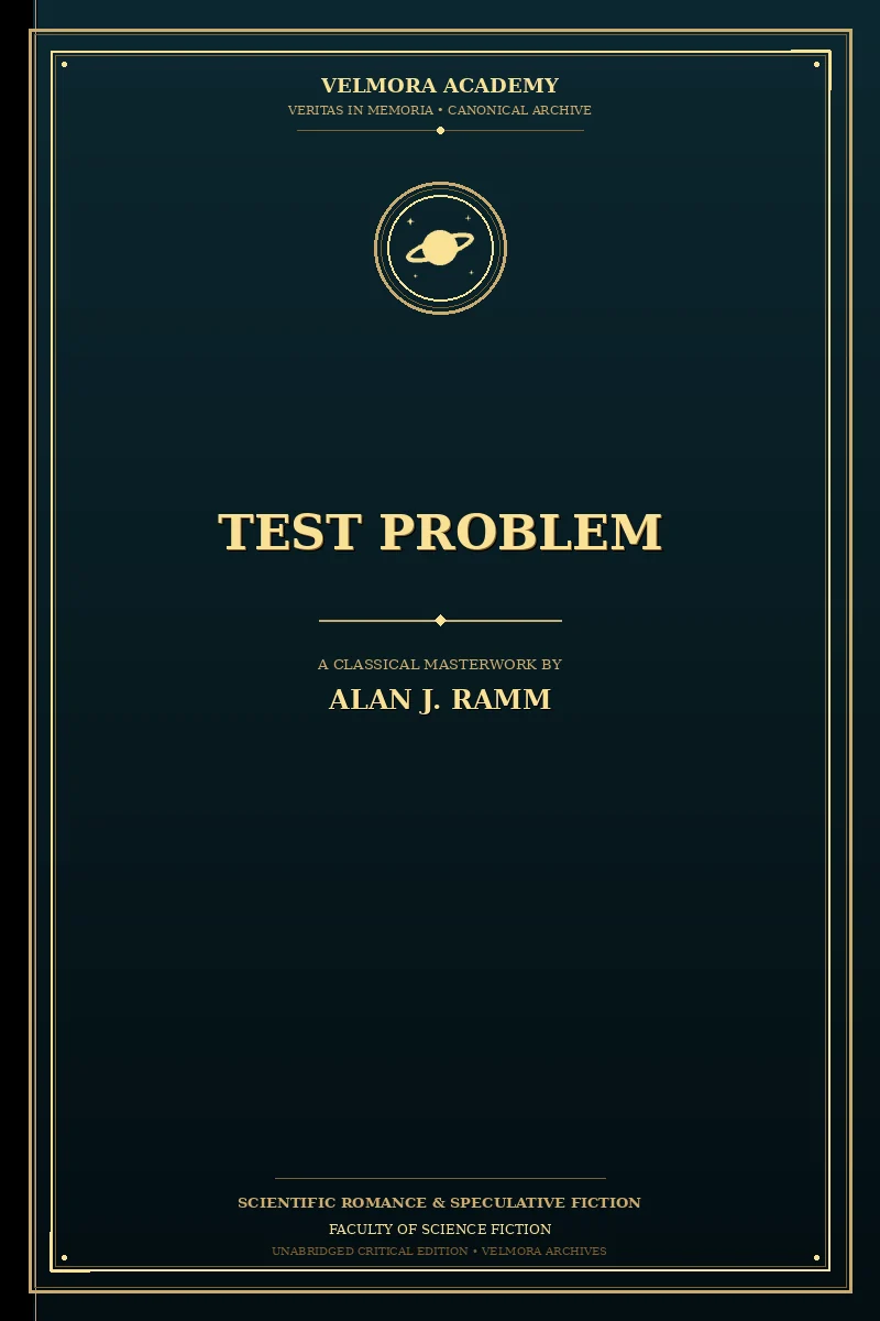 Cover of Test Problem