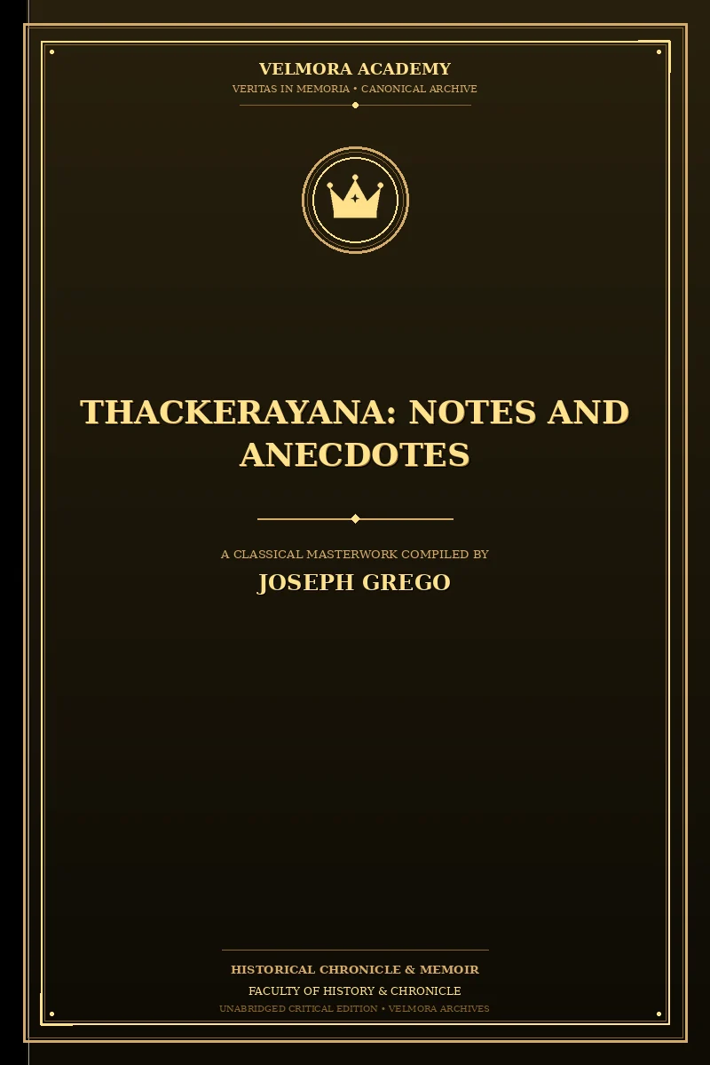 Cover of Thackerayana: Notes and Anecdotes
